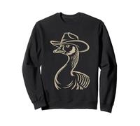 Country Funny Goose Chapeau de Cowboy Rodéo Cowgirl Western Duck Sweatshirt