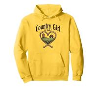 Country Girl at Heart Rustic Farm Cowgirl Sweat à Capuche, Unisexe pour Adultes, Citron, XL