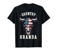 Country Granda Drapeau USA Musique Western Cowboy Rodéo Pères T-Shirt