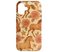 Country Horse Boots Roses Western Cowgirl Esthétique Coque pour iPhone 16
