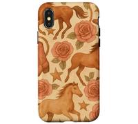 Country Horse Boots Roses Western Cowgirl Esthétique Coque pour iPhone X/XS