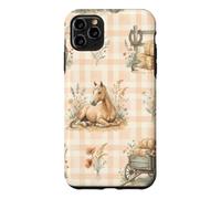 Country Horse Hay Wagon Western Meadow Farm Aquarelle Coque pour iPhone 11 Pro Max