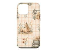 Country Horse Hay Wagon Western Meadow Farm Aquarelle Coque pour iPhone 12 Mini