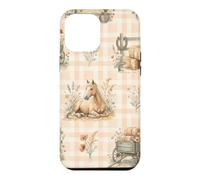 Country Horse Hay Wagon Western Meadow Farm Aquarelle Coque pour iPhone 12 Pro Max