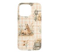 Country Horse Hay Wagon Western Meadow Farm Aquarelle Coque pour iPhone 15 Pro Max