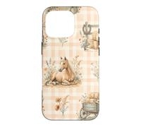 Country Horse Hay Wagon Western Meadow Farm Aquarelle Coque pour iPhone 16 Pro