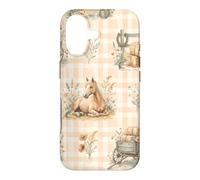 Country Horse Hay Wagon Western Meadow Farm Aquarelle Coque pour iPhone 17