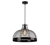 Country Industry Lampe Suspendue rétro en Forme de dôme Industriel en Forme de Cage en Fer pour loft, Grange, luminaire Suspendu en métal pour Salle à Manger, Salon, Chambre à Coucher, Base E26/E27