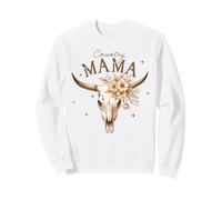 Country Mama Western Boho Floral Tête de Mort Motif tête de Mort Sweatshirt