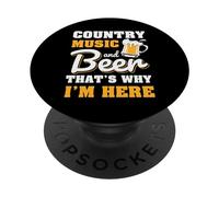 Country Music and Beer That's Why Funny Drinking Team Beer PopSockets PopGrip Adhésif