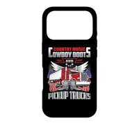 Country Music Cowboy Boots & Pickup Trucks Lovers Trucker Coque pour iPhone 17 Pro