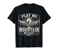 Country Play Me Some Mountain Music Style Western Vintage T-Shirt