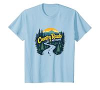 Country Roads Old Row Nostalgie pour Homme T-Shirt, Enfant, Bleu Céleste, 2 Ans
