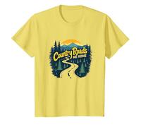 Country Roads Old Row Nostalgie pour Homme T-Shirt, Enfant, Citron, 2 Ans