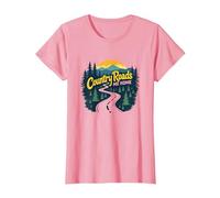 Country Roads Old Row Nostalgie pour Homme T-Shirt, Femme, Rose, XL