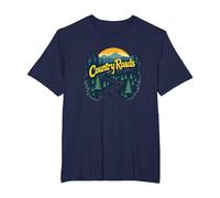 Country Roads Old Row Nostalgie pour Homme T-Shirt, Homme Grandes Tailles, Bleu Marine, 2X Tall