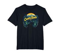 Country Roads Old Row Nostalgie pour Homme T-Shirt, Homme Grandes Tailles, Noir, 2X Tall