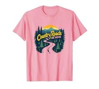 Country Roads Old Row Nostalgie pour Homme T-Shirt, Homme, Rose, XL