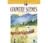 Country Scenes Adult Coloring Book