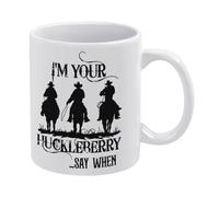 Country Southern-1 Tasse à café en céramique blanche de 325 ml, tasse à thé imprimée des deux côtés avec poignée ergonomique en C et fond épais en porcelaine pour la maison, le bureau, la cuisine