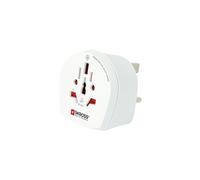 Country Travel Adapter World to UK - Adaptateur pour prise d'alimentation - CA 100-250 V - 7 A - blanc - Royaume-Uni