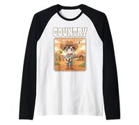 Country West Musicien ou Fan ranchs Chevaux Herbe Bleue Manche Raglan