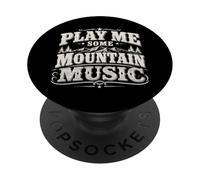 Country Western Play Me Some Mountain Music Style Vintage PopSockets PopGrip Adhésif