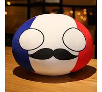 通用 Countryball Jouet en Peluche Animé Polandball Peluche Boule Poupée en Peluche Courte Porte-clés Pendentif Mini Coussin 10-40cm (10cm, 01)
