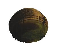 Countryside Farm Bonnet de douche pour homme et femme réutilisable imperméable long et épais Soin des cheveux courts pour enfants
