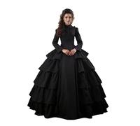 CountryWomen Robe de bal rococo victorienne pour femme du XVIIIe siècle, noir 2, XX-Large