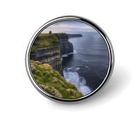 County Clare The Cliffs Épinglettes personnalisées pour sacs à dos tendance pour costumes, chapeau mignon pour homme et femme, broche amusante pour sac à dos, broche vintage cool pour mariage, broche