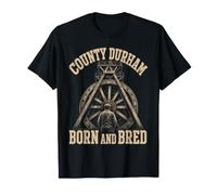 County Durham Born and Bred Mining Pit T-Shirt