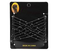 Coup de cheveux magique en bord de jonction, peigne à cheveux extensible Clips Double Clips For Women Girls Hair Accessory (blanc) (Noir)