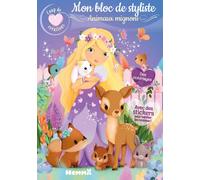 Coup de coeur créations - Mon bloc de styliste - Animaux mignons - Des coloriages - Avec des stickers pour habiller les modèles ! - Elen Lescoat - Hemma - broché - Document jeunesse
