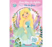 Coup de coeur créations - Mon bloc de styliste - Fête des fleurs - Avec des stickers pour habiller les modèles ! Des coloriages - Elen Lescoat - Hemma - broché - Document jeunesse