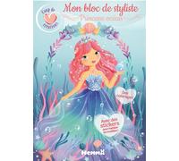 Coup de coeur créations - Mon bloc de styliste - Princesse océan - Avec des stickers pour habiller les modèles ! Des coloriages - Elen Lescoat - Hemma - broché - Document jeunesse