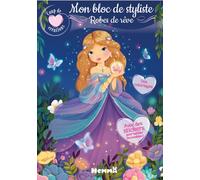 Coup de coeur créations - Mon bloc de styliste - Robes de rêve - Avec des stickers pour habiller les modèles ! - Elen Lescoat - Hemma - broché - Document jeunesse