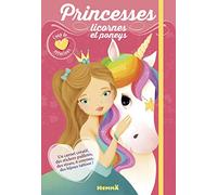Coup de coeur créations - Princesses, licornes et poneys - Kit avec stickers et crayons pour habiller et colorier les modèles - dès 4 ans