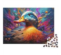 Coup De Couleur Canard Puzzle, 1000 Pièces pour Adultes Haute Qualité | 38x26cm Amateurs D'art, Cadeau D'anniversaire, Carton, Apaisement De L'humeur, Découpe Précise