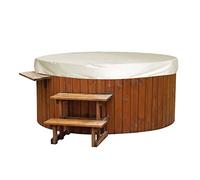 Coup de Couverture Rond, Preuve Météo Quatre Saisons Universelles, Couvercle de Protection Pliable pour Baignoires Extérieures et Sources Chaudes(210 * 30cmBeige)