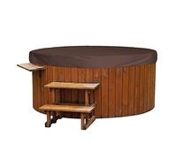 Coup de Couverture Rond, Preuve Météo Quatre Saisons Universelles, Couvercle de Protection Pliable pour Baignoires Extérieures et Sources Chaudes(210 * 30cm Café)