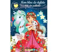 Coup de coeur créations - Mon bloc de styliste - Fête des paillettes - Des coloriages - Avec des stickers pour habiller les modèles ! Elen Lescoat (Illustration), Collectif (Auteur)