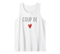 Coup de cœur Design Minimaliste avec cœur Rouge Amour Débardeur