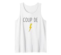 Coup de Foudre Design Minimaliste avec éclair Jaune Symbole Débardeur