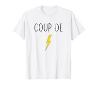Coup de Foudre Design Minimaliste avec éclair Jaune Symbole T-Shirt