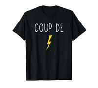 Coup de Foudre Design Minimaliste avec éclair Jaune Symbole T-Shirt