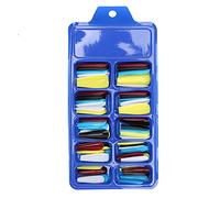 Coup de Poing à Clou, Couverture Complète, Pointes des Ongles Presse sur des Clous Couleur Pure Presse Artificielle sur les Faux Ongles 100pcs (07) (08) (09) (10)
