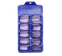 Coup de Poing à Clou, Couverture Complète, Pointes des Ongles Presse sur des Clous Couleur Pure Presse Artificielle sur les Faux Ongles 100pcs (07) (08) (09) (10) (11) (12) (13)