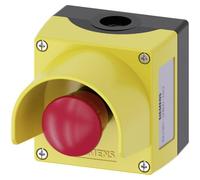Coup de poing en boîtier, avec collerette de protection jaune décrochage par rotation Siemens SIRIUS ACT 3SU1801-0NB00