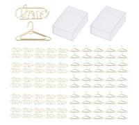 Coup papier mignon - formes de cintre et d'amour uniques, 100 pièces en métal électrolité petits trombones pour les documents de bureau scolaire et les projets de bricolage
